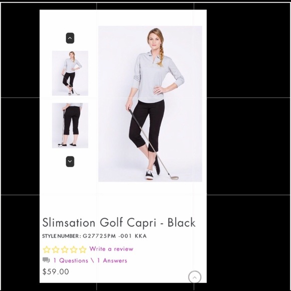 Slim Sation Black Capri - Picture 3 of 8